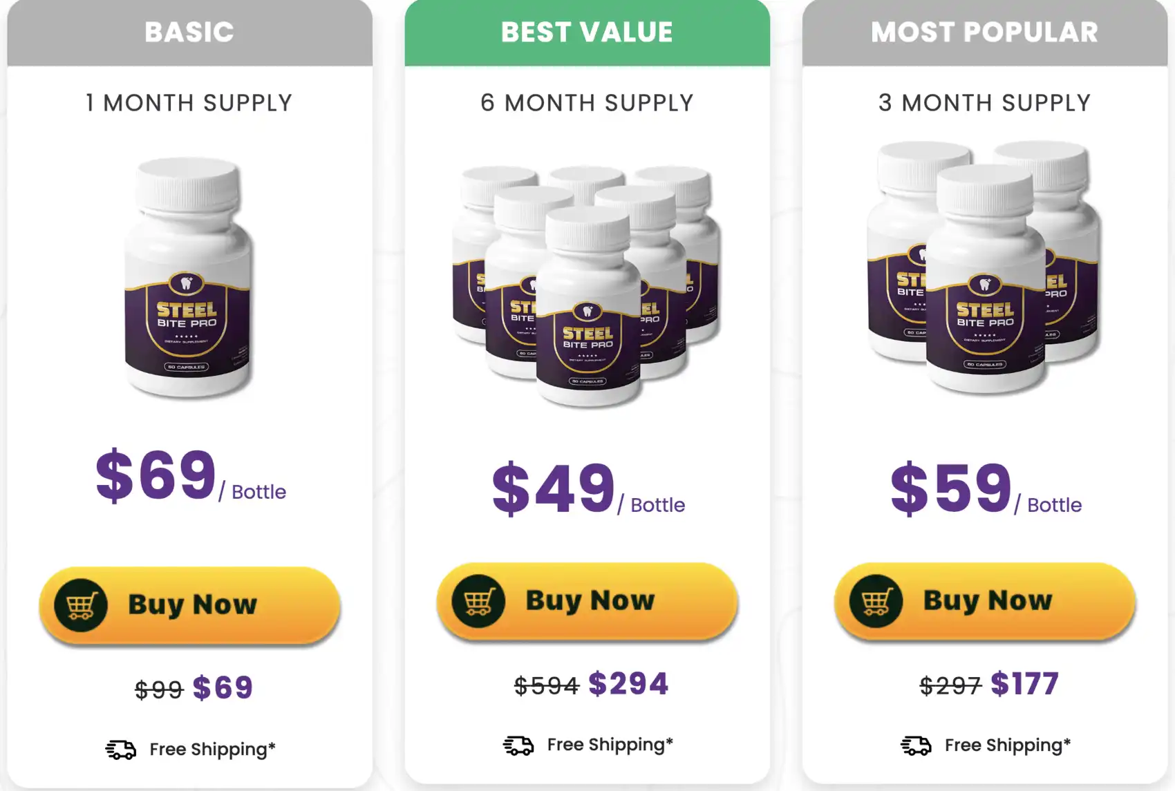 steel bite pro pricing list